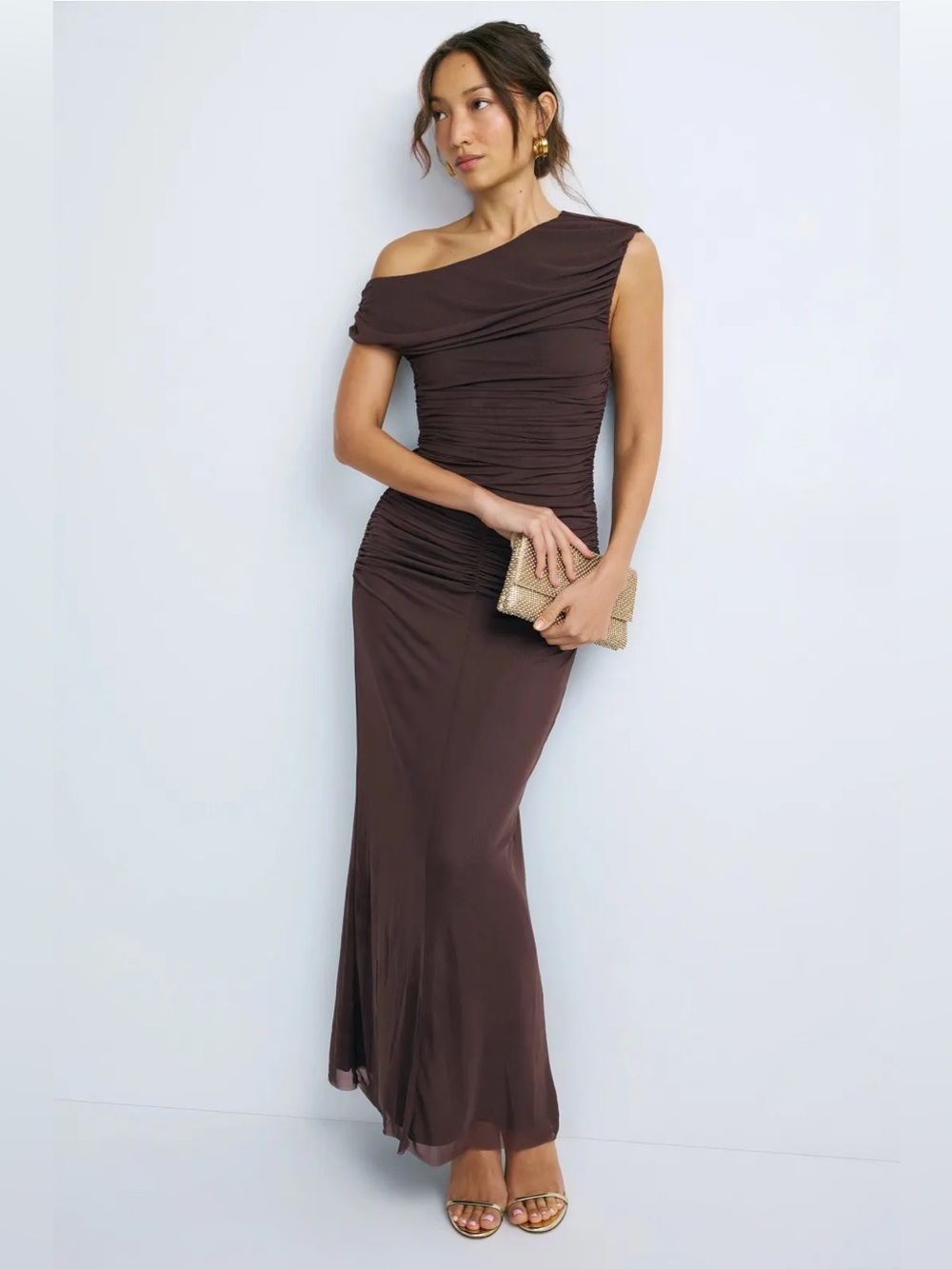 RTR Shona Joy Mira Off Shoulder Maxi Dress (0532)